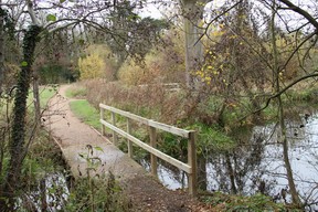 slab bridge with handrail